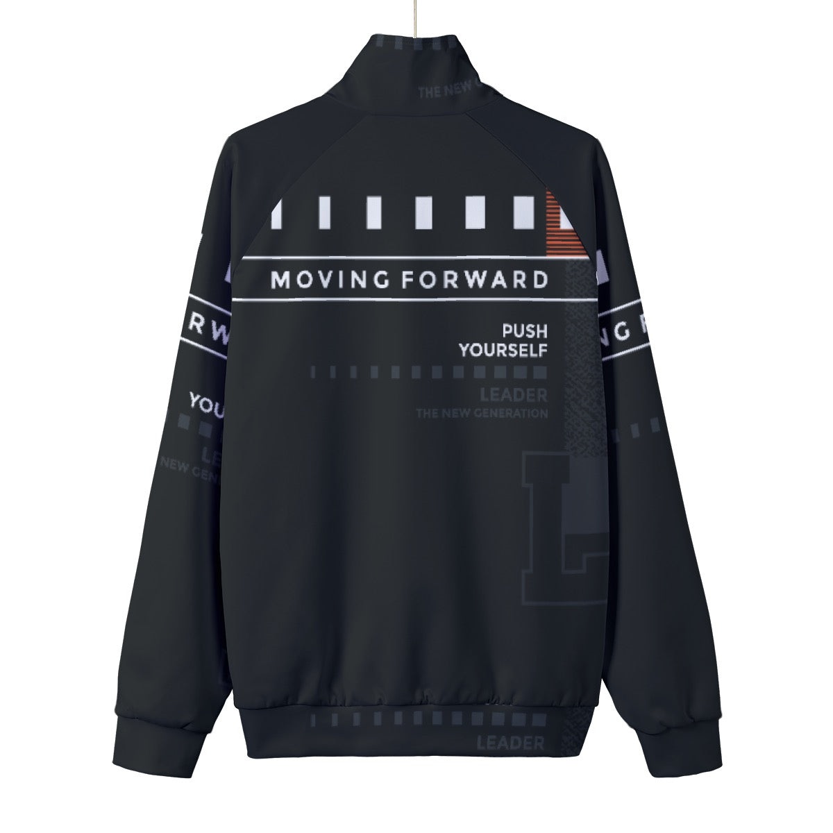 Unisex Stand Collar Black Lining Jacket