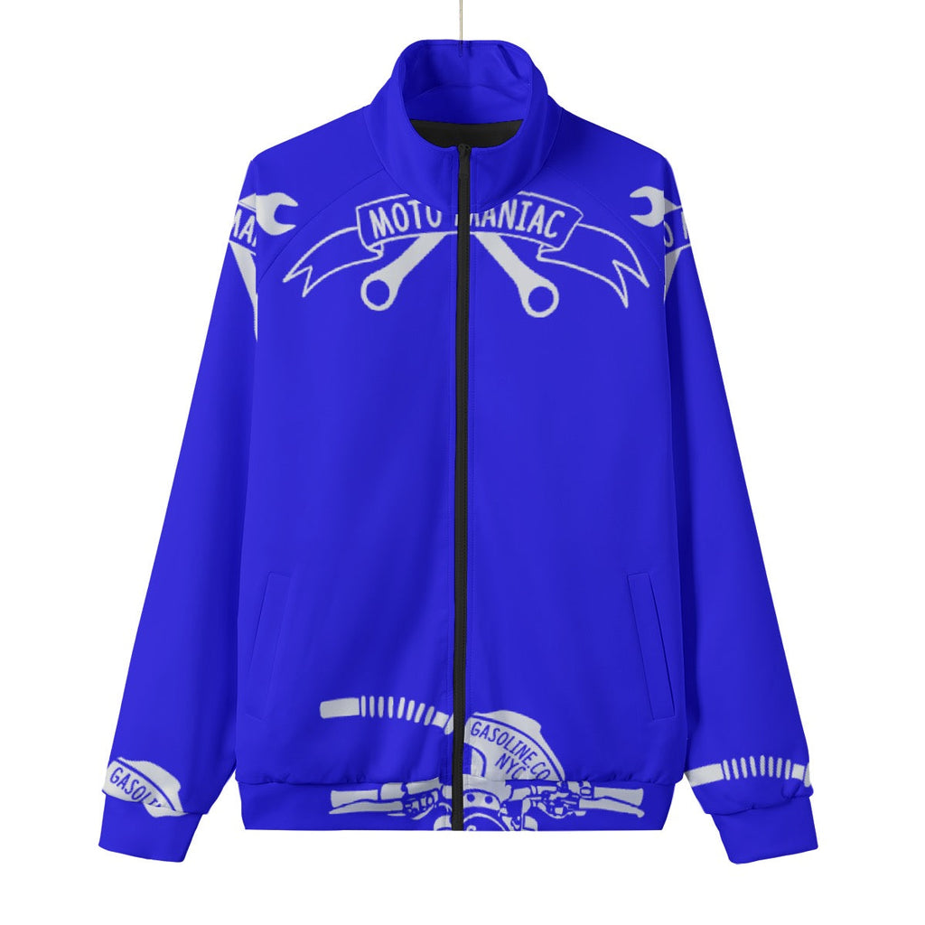 Unisex Stand Collar Black Lining Jacket