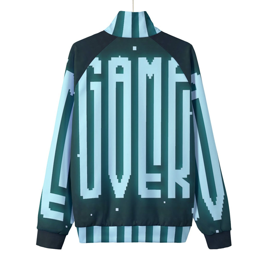 Unisex Stand Collar Black Lining Jacket