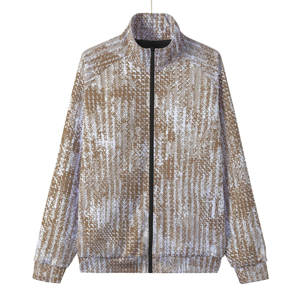 Unisex Stand Collar Black Lining Jacket