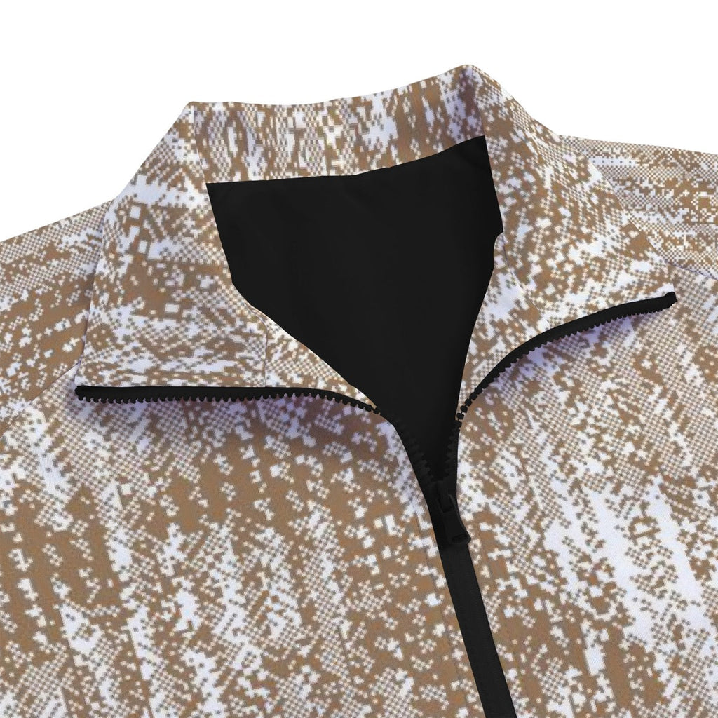 Unisex Stand Collar Black Lining Jacket