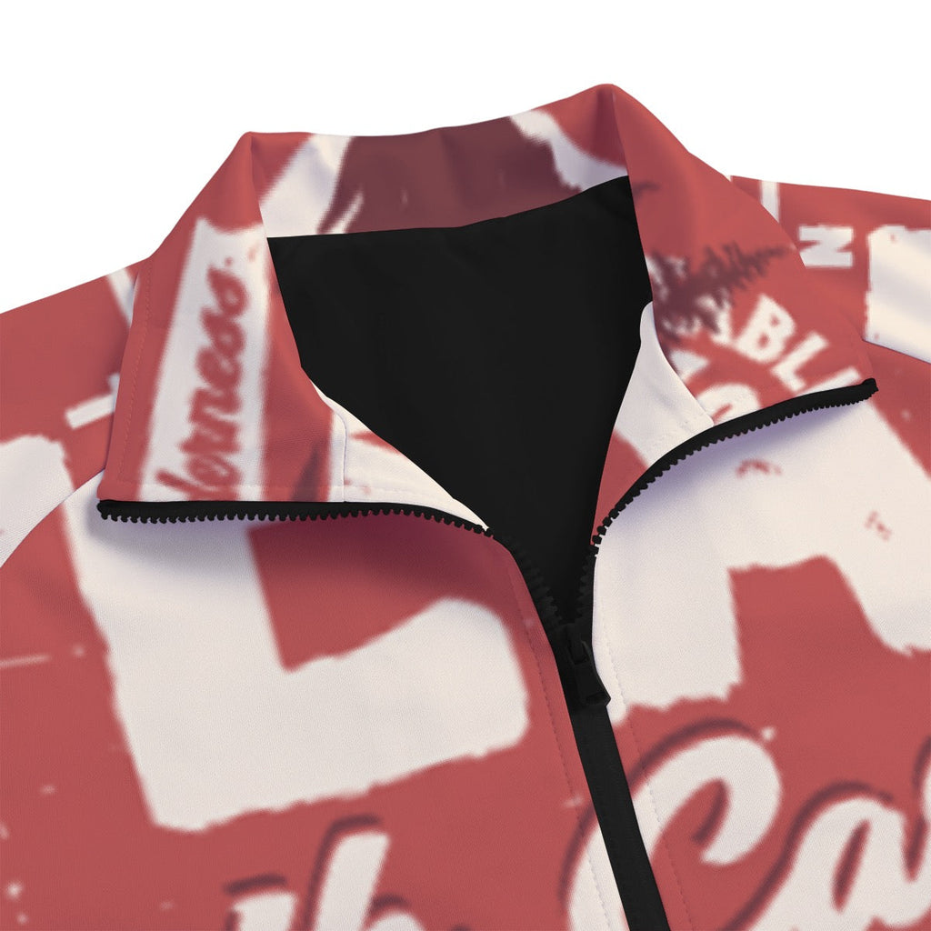 Unisex Stand Collar Black Lining Jacket