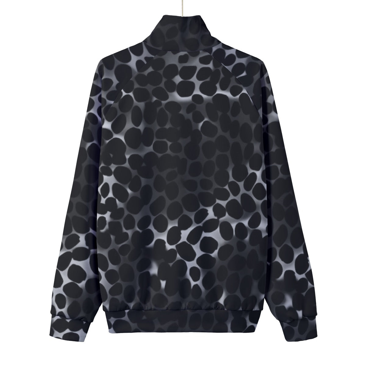 Unisex Stand Collar Black Lining Jacket