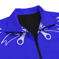 Unisex Stand Collar Black Lining Jacket