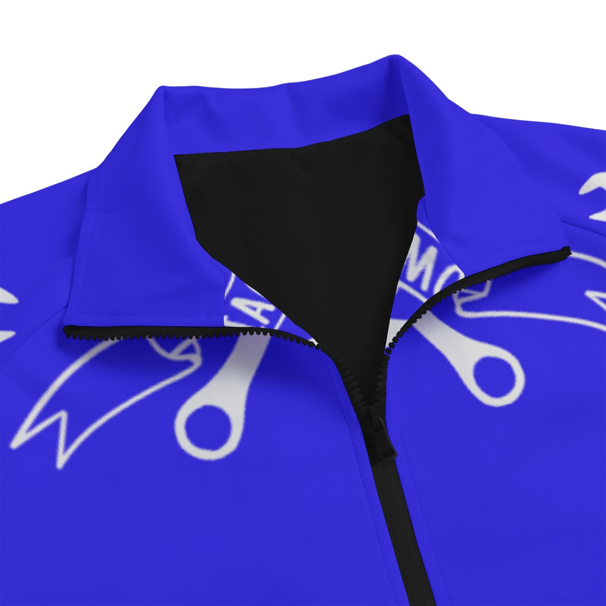 Unisex Stand Collar Black Lining Jacket