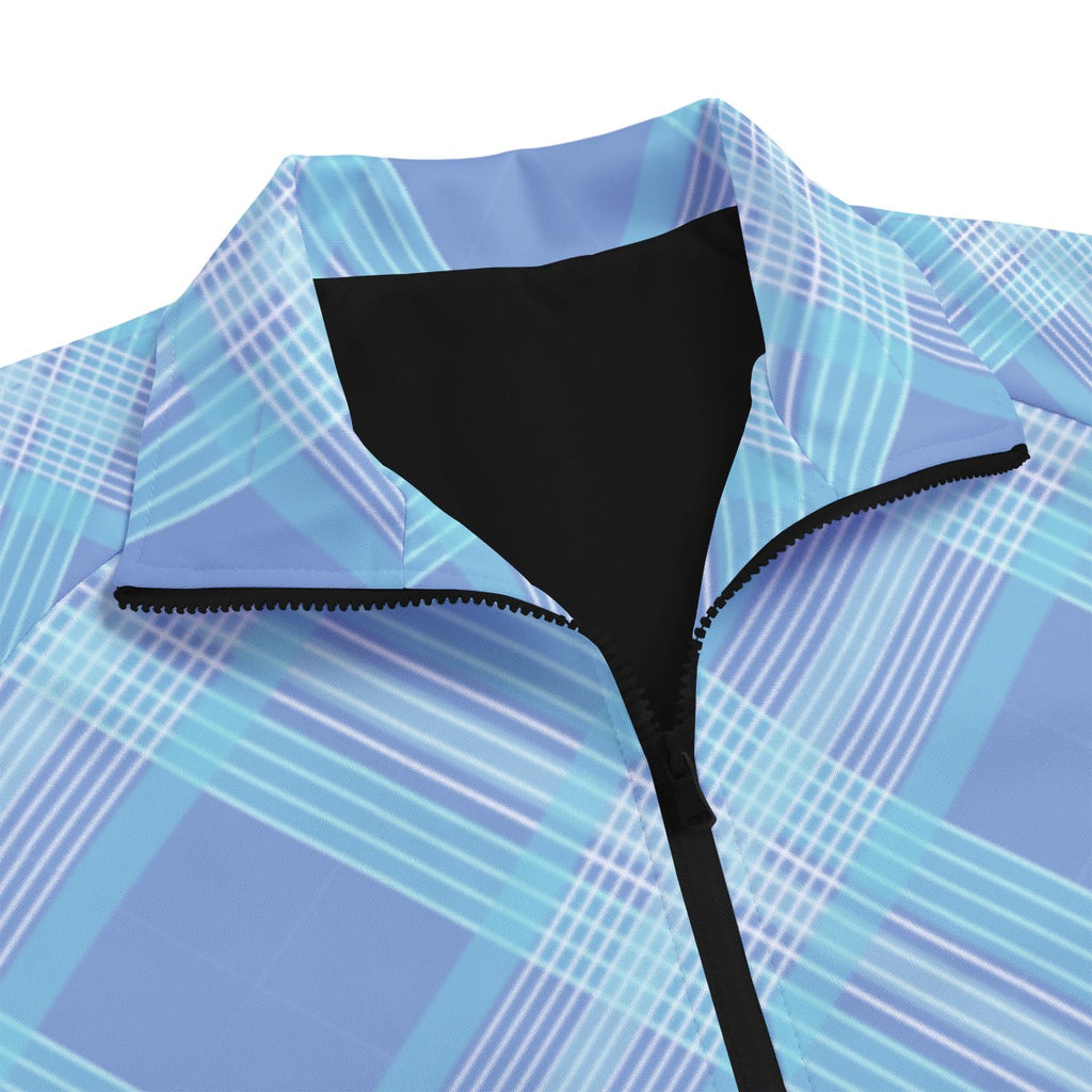 Unisex Stand Collar Black Lining Jacket