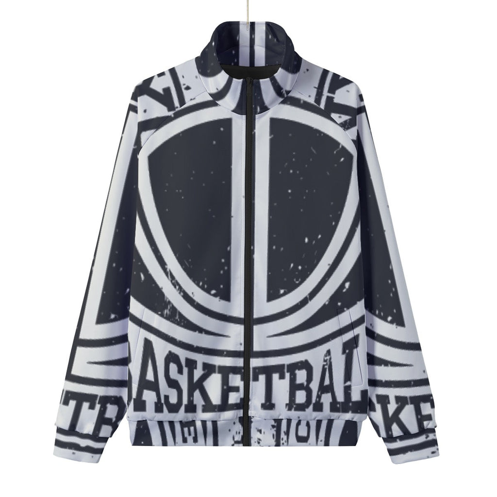 Unisex Stand Collar Black Lining Jacket