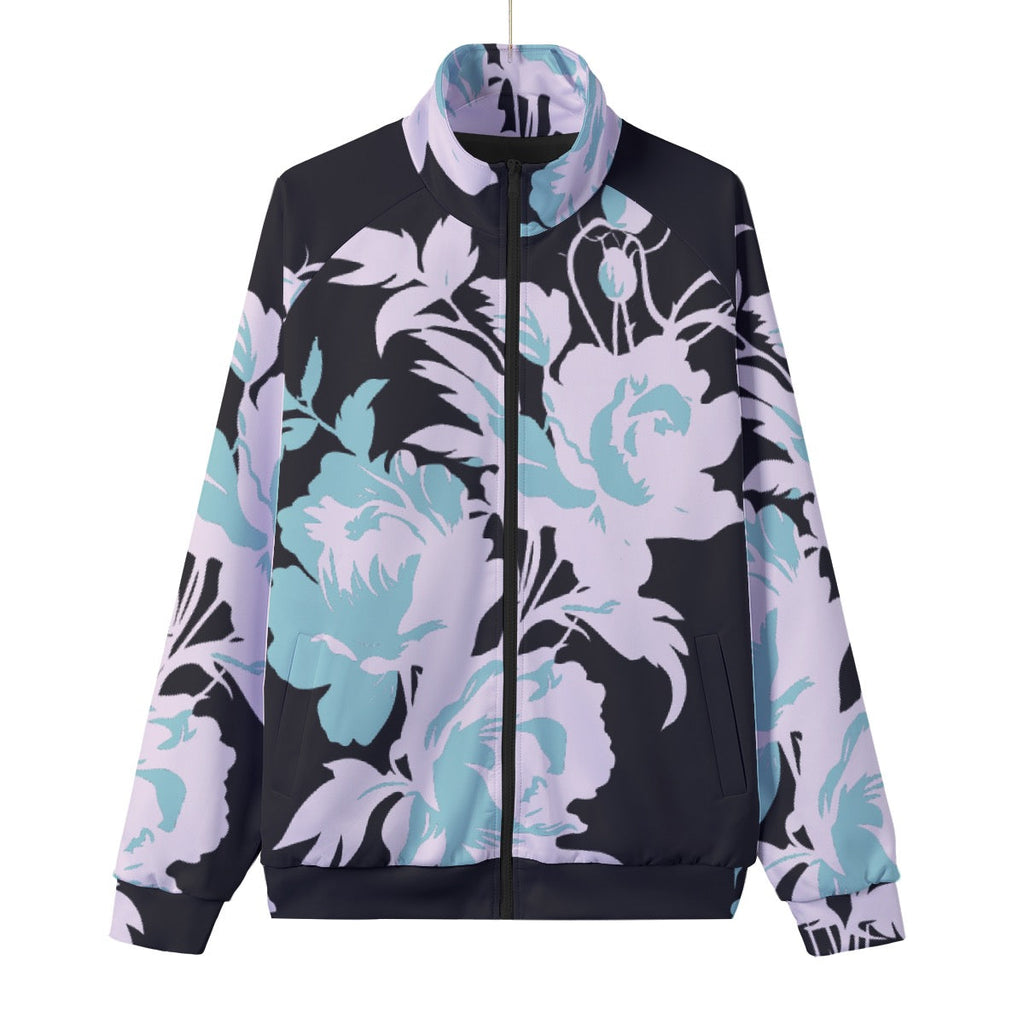 Unisex Stand Collar Black Lining Jacket
