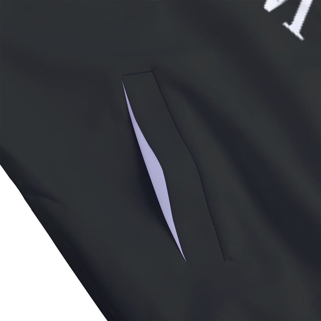 Unisex Stand Collar Black Lining Jacket