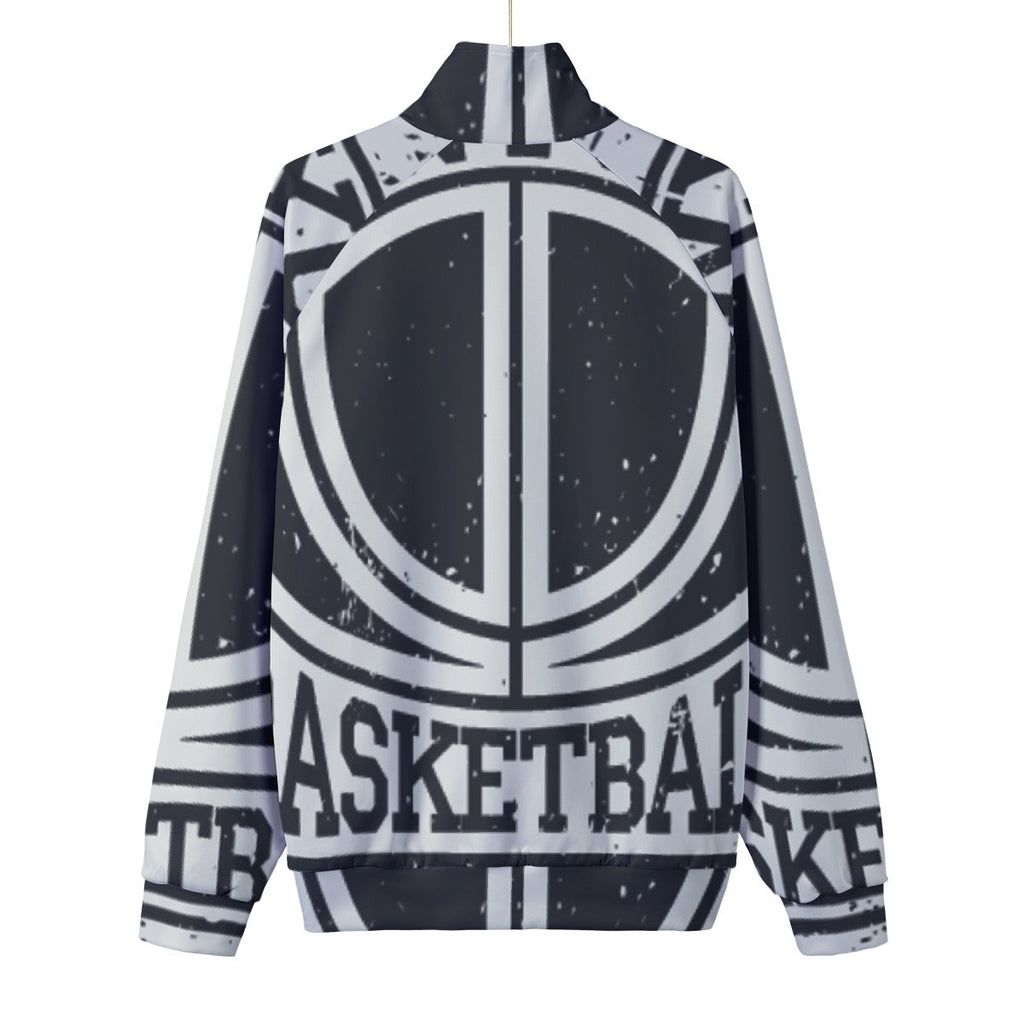 Unisex Stand Collar Black Lining Jacket