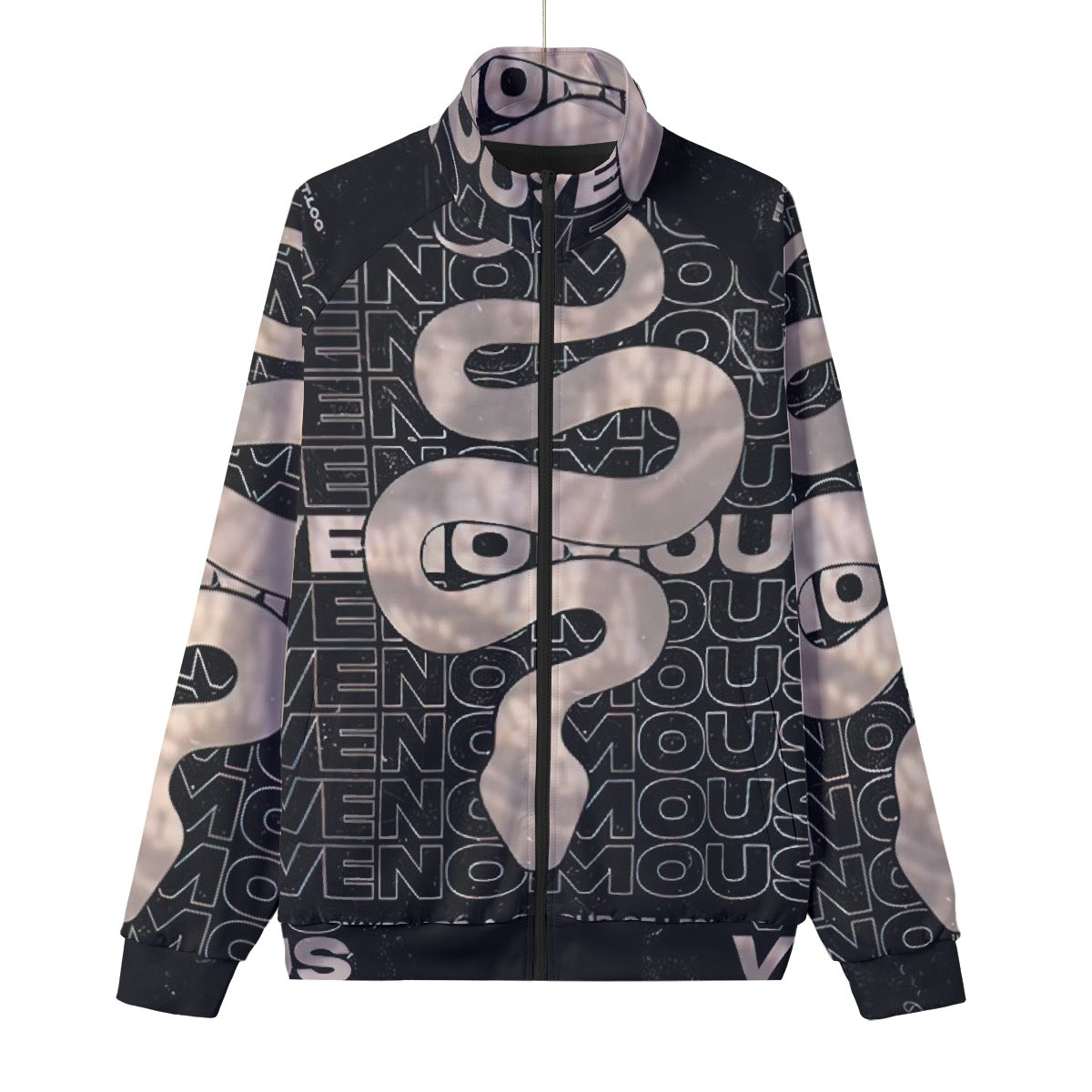 Unisex Stand Collar Black Lining Jacket