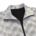 Unisex Stand Collar Black Lining Jacket