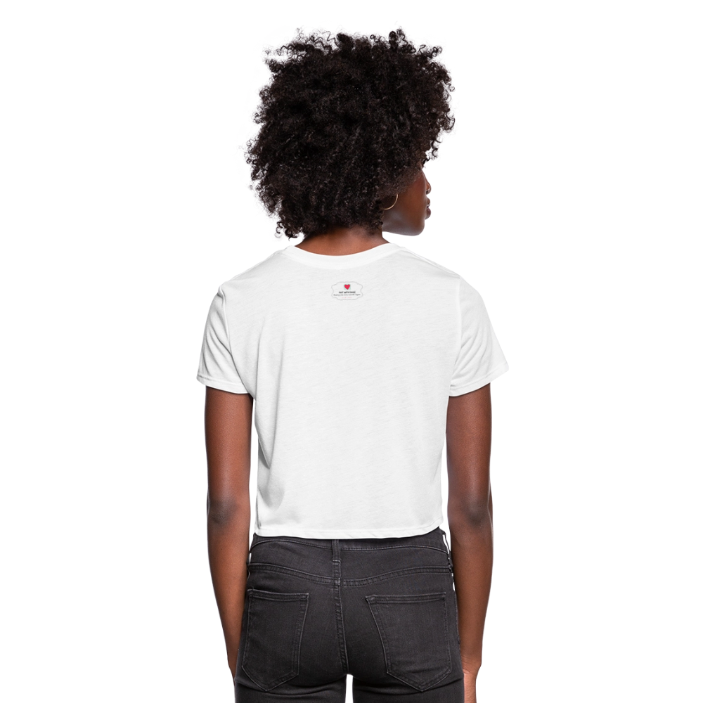 Manifest Malibu – Flowy Cropped Tee - white