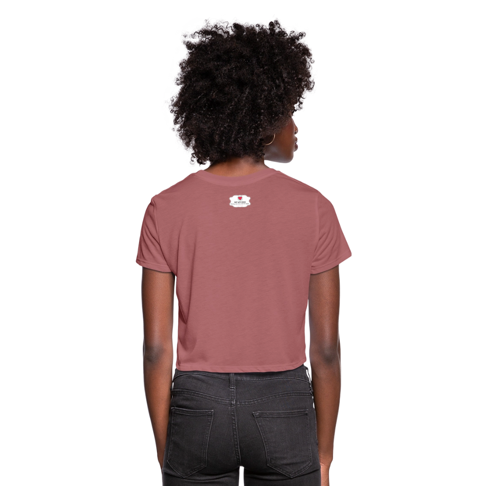 Manifest Malibu – Flowy Cropped Tee - mauve