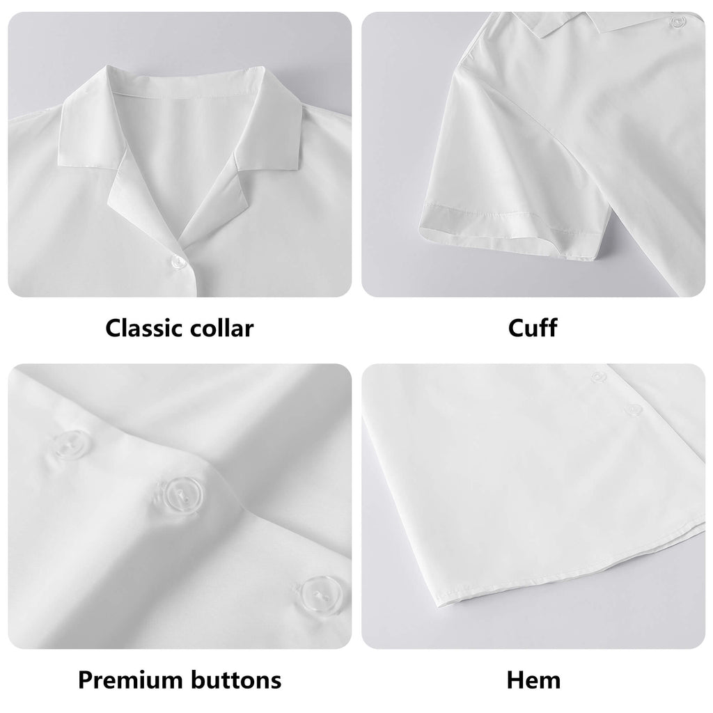 Cool Dad Collection: Men’s Light Yellow Clocks Short Sleeve Button Down Shirt with Cuban Collar