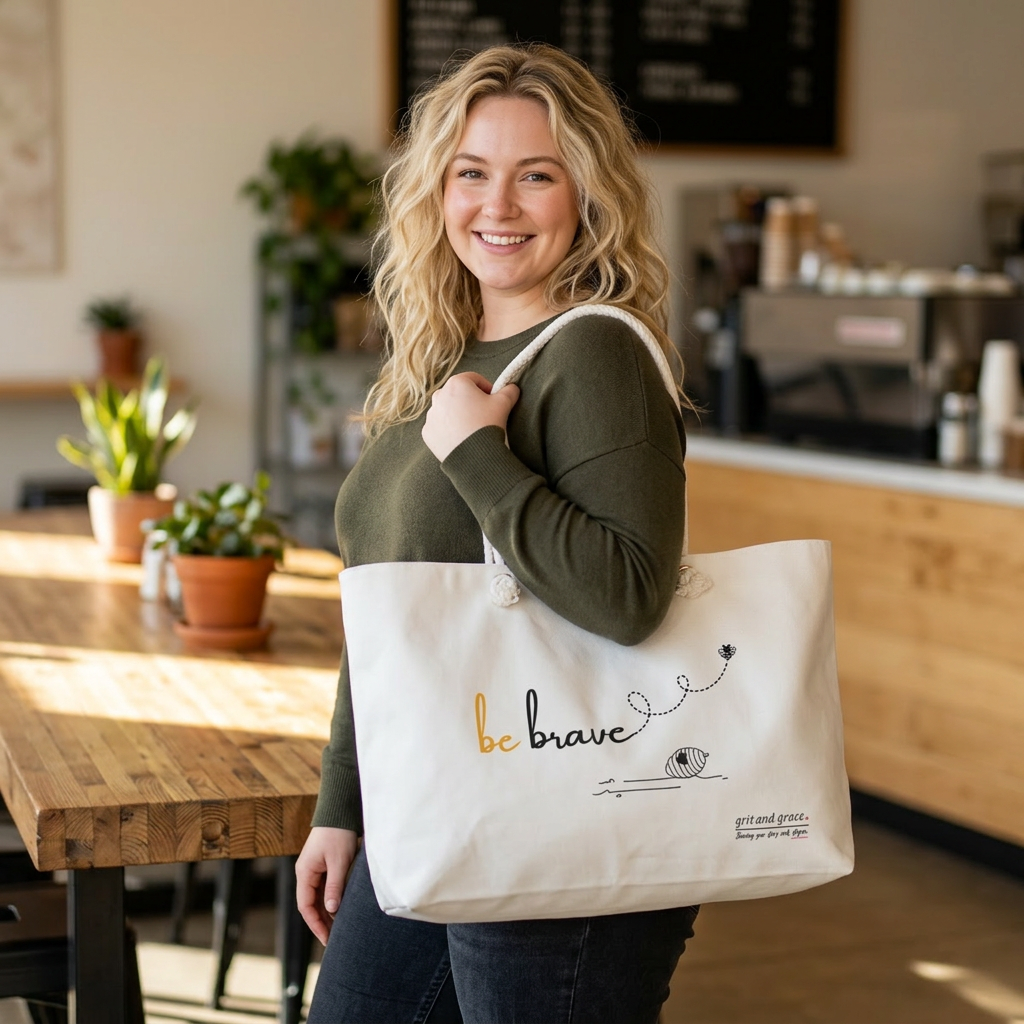Bee Happy Series - "Be Brave." Weekender Bag