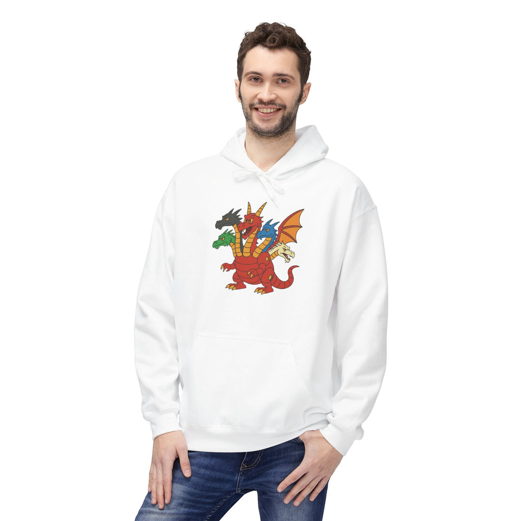 Welsh Dragon Crest Hoodie — Tri-Dragon Wales Emblem Sweatshirt