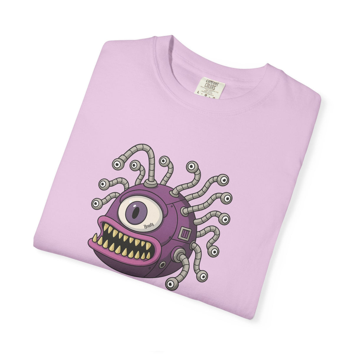 Retro Purple One-Eyed Creature Graphic Tee
