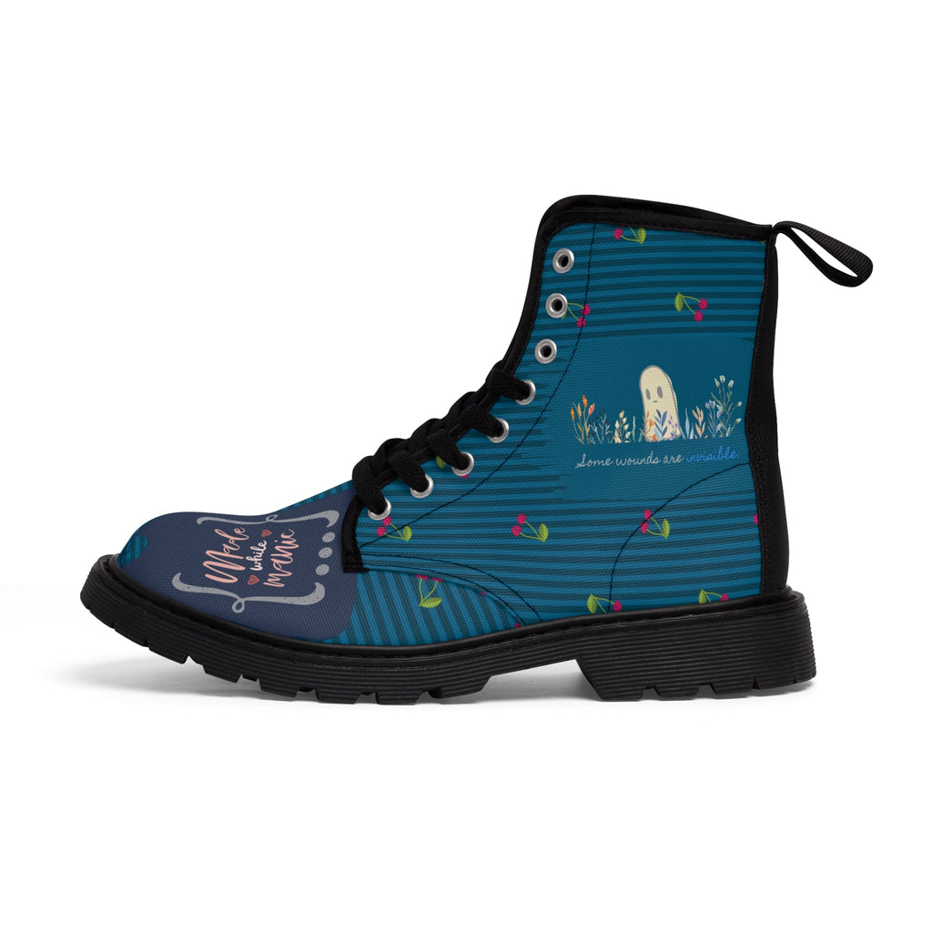 Empowerment Stomp: Invisible Ghost 'Unseen Wounds' Women's Combat Boots