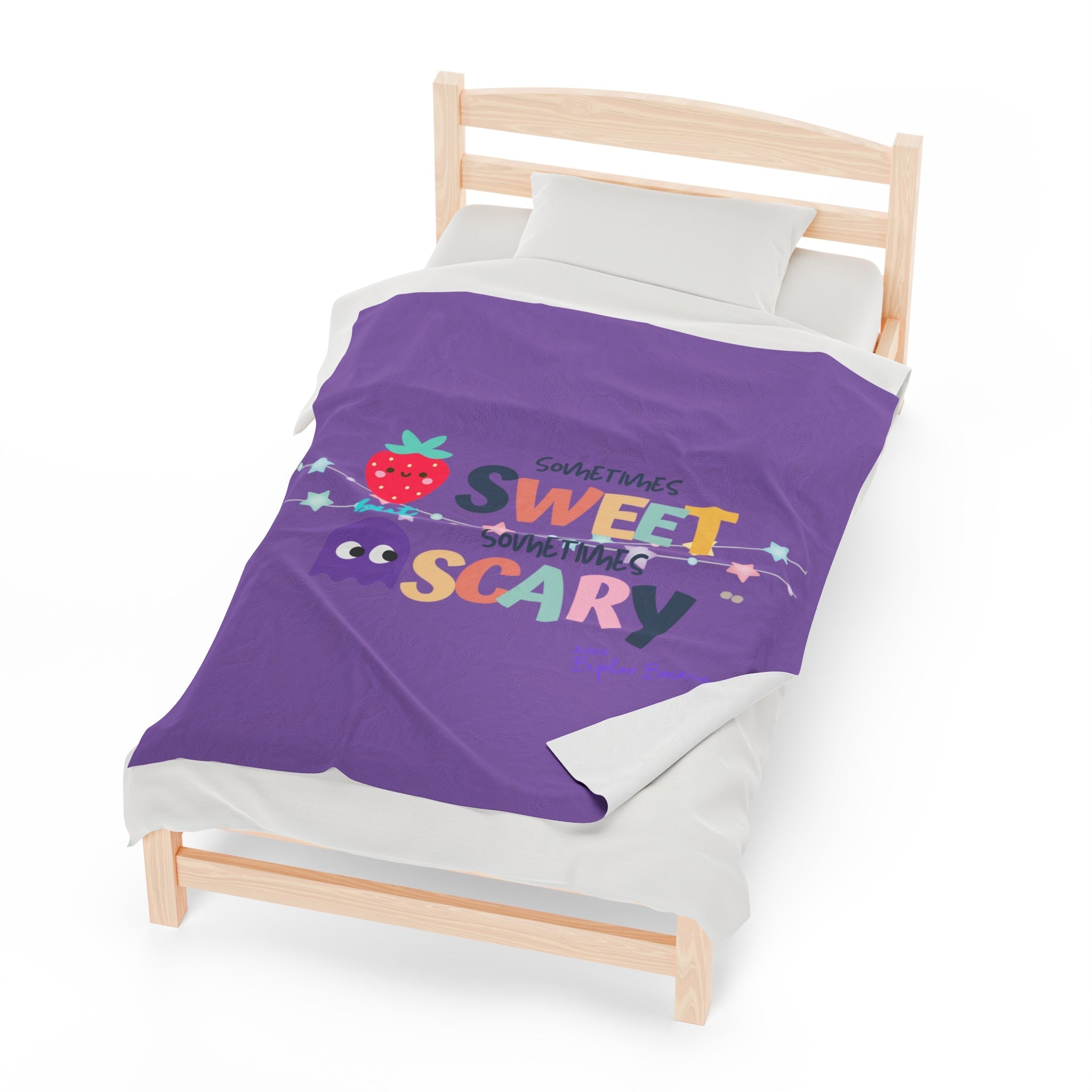 Bipolar Bonnie Series - "Sometimes Sweet But Sometimes Scary" Velveteen Plush Blanket