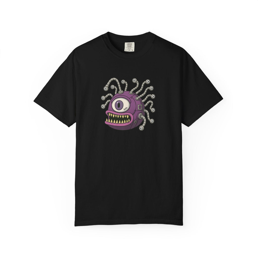 Retro Purple One-Eyed Creature Graphic Tee