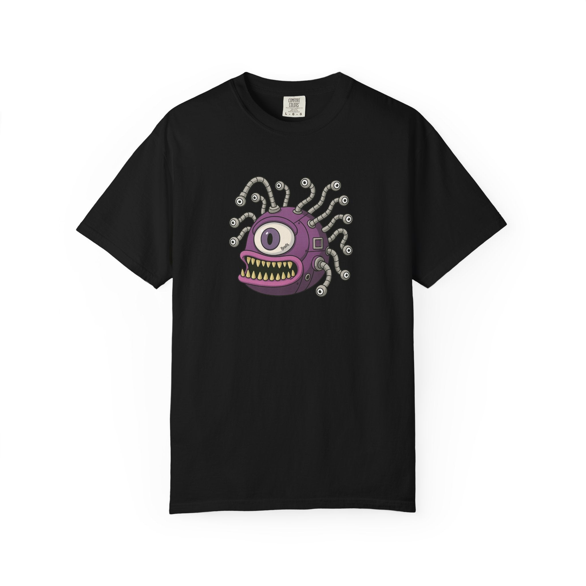 Retro Purple One-Eyed Creature Graphic Tee