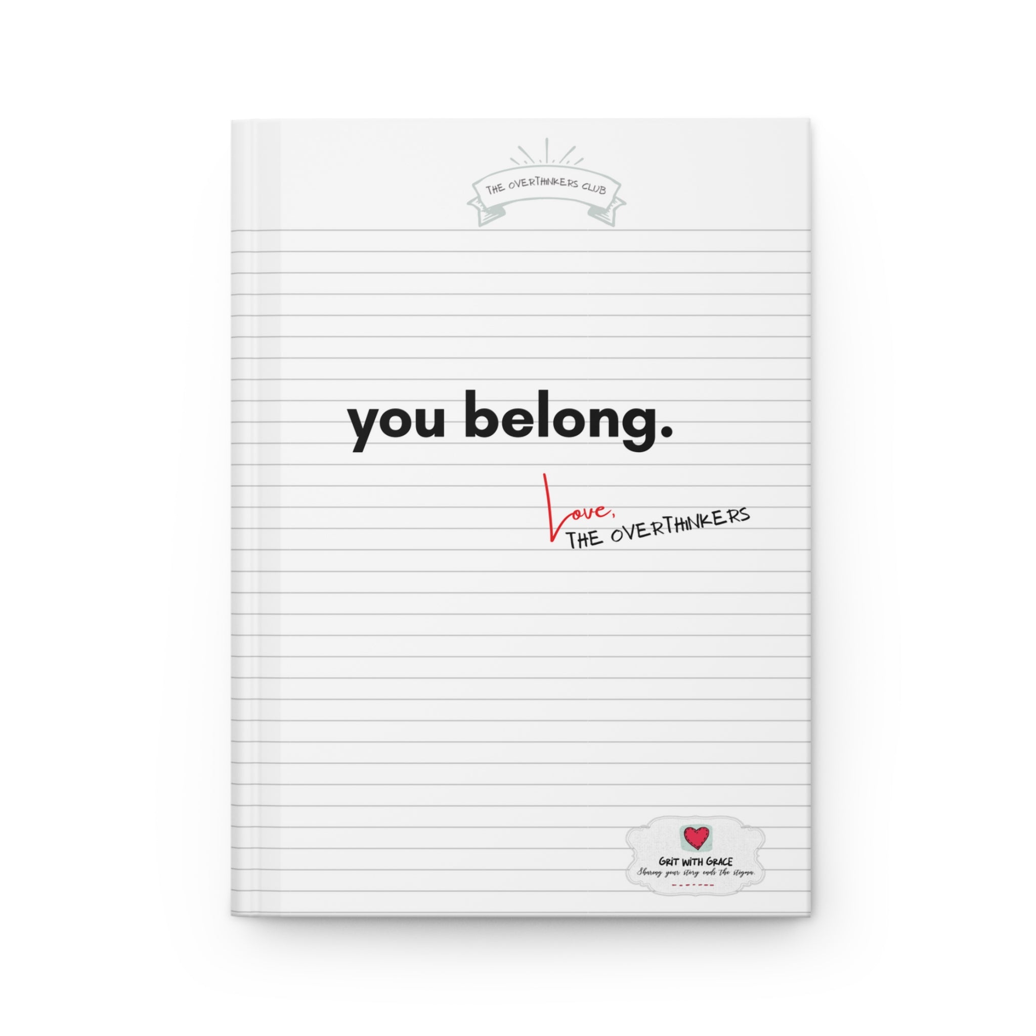 The Overthinkers Club 'Navigating Thoughts' Hardcover Matte Journal - Limited Edition