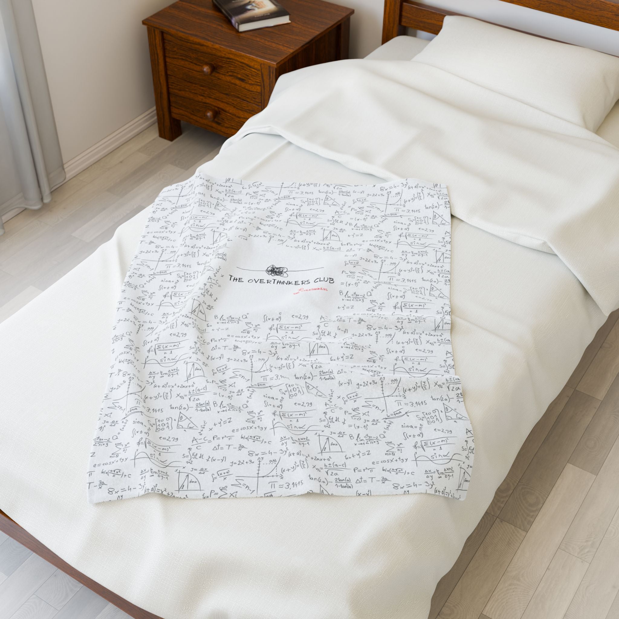 The Overthinkers Club Series - "The Overthinkers Club -xo The Overthinkers" Velveteen Plush Blanket