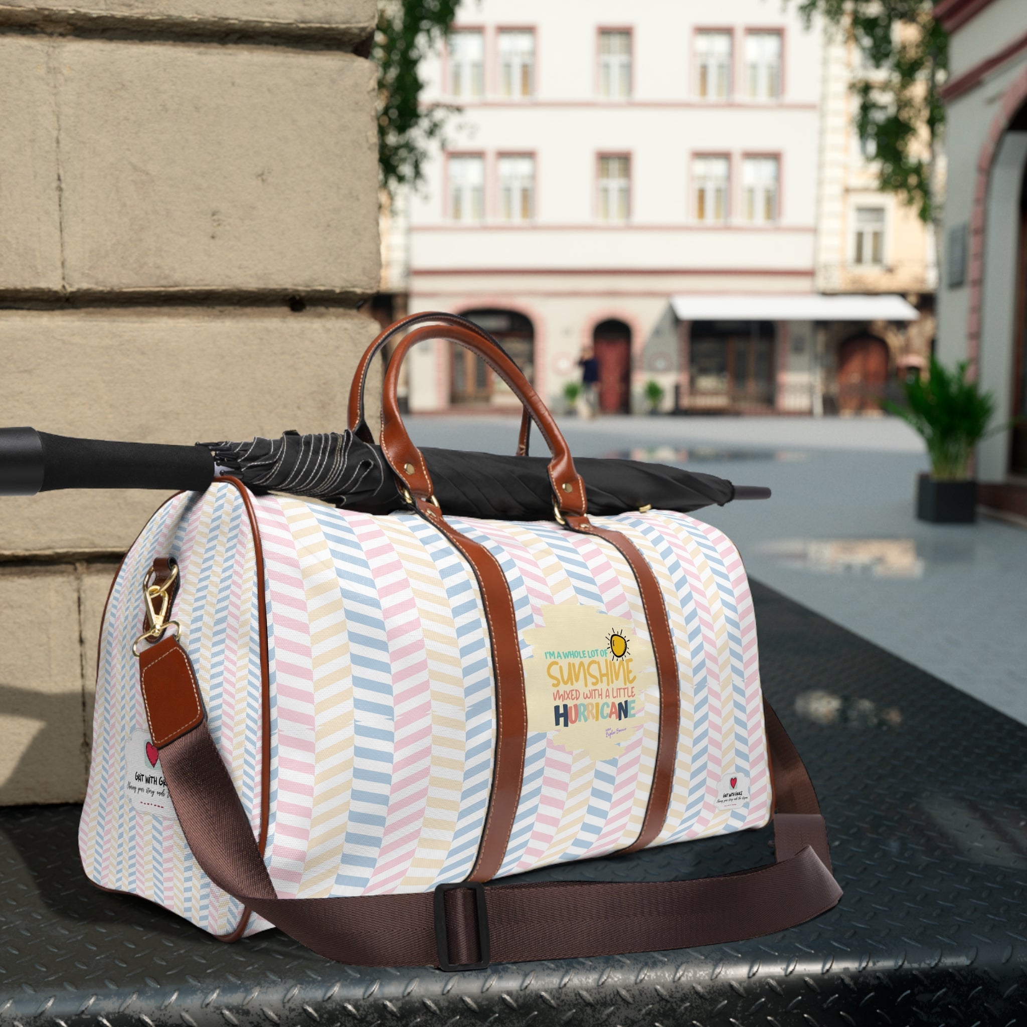 Bipolar Bonnie Series - "I'm A Whole Lot Of Sunshine Mixed with A Little Hurricane" Waterproof Travel Bag
