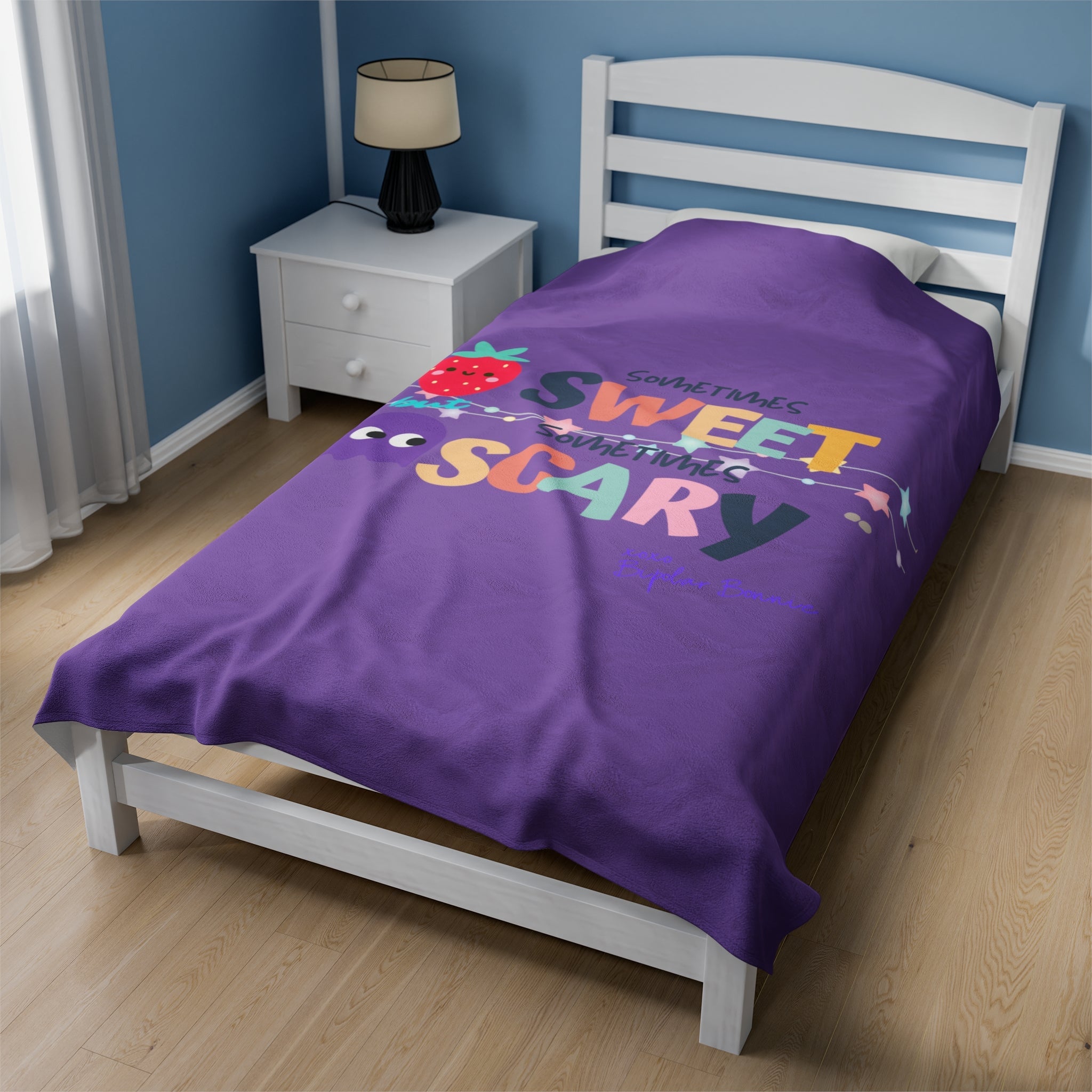 Bipolar Bonnie Series - "Sometimes Sweet But Sometimes Scary" Velveteen Plush Blanket