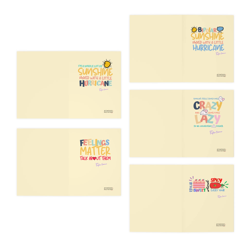 Bipolar Bonnie Series - Multi-Design Greeting Cards (5-Pack)