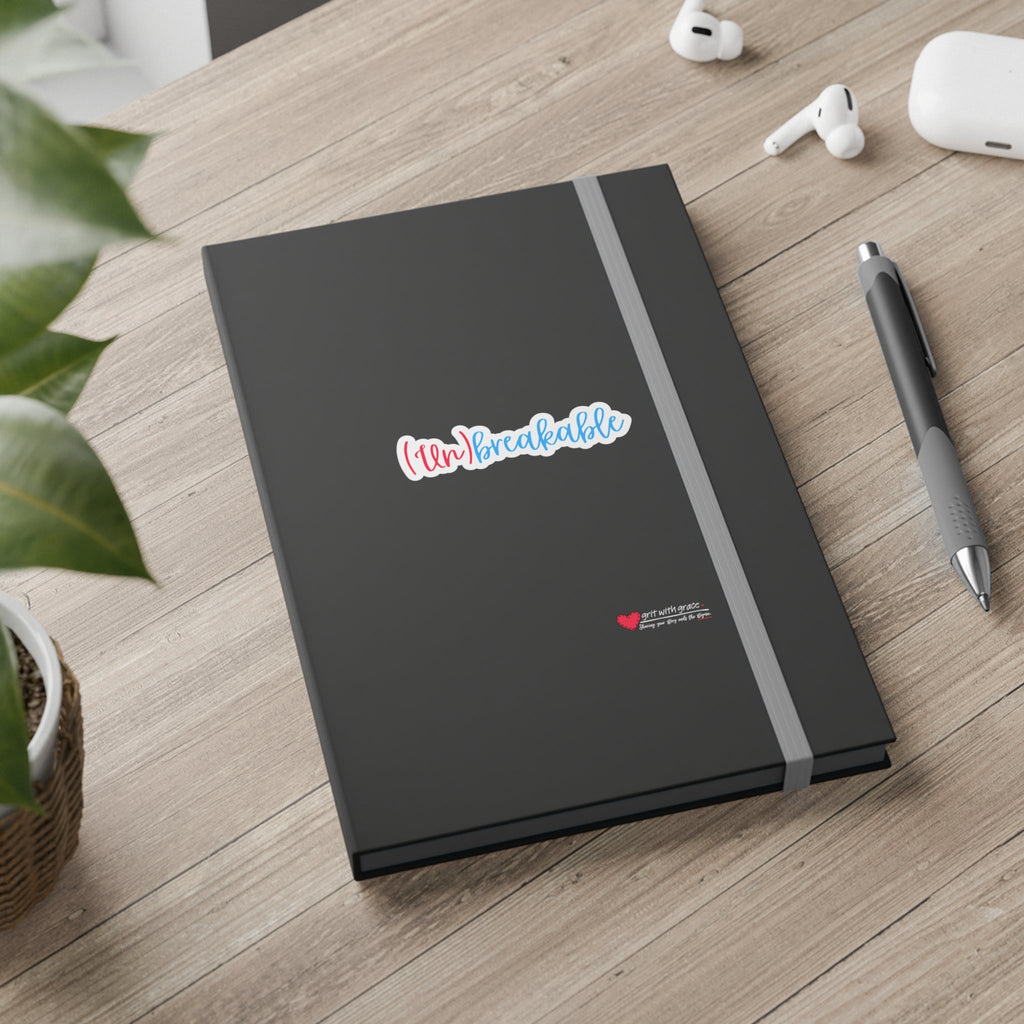 Mental Health Matters - "(un) breakable." Color Contrast Notebook - Ruled