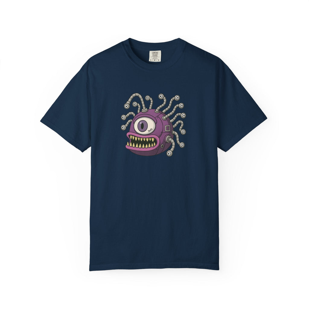 Retro Purple One-Eyed Creature Graphic Tee