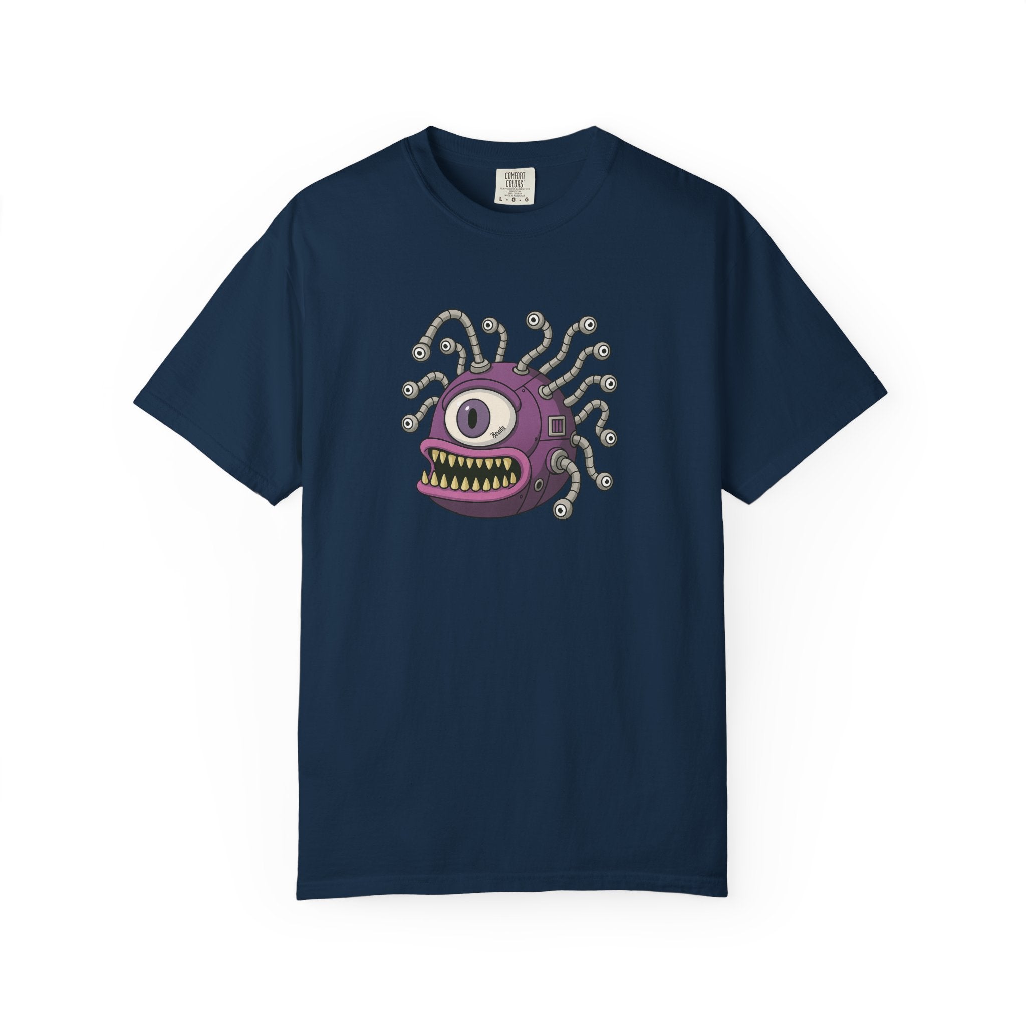 Retro Purple One-Eyed Creature Graphic Tee