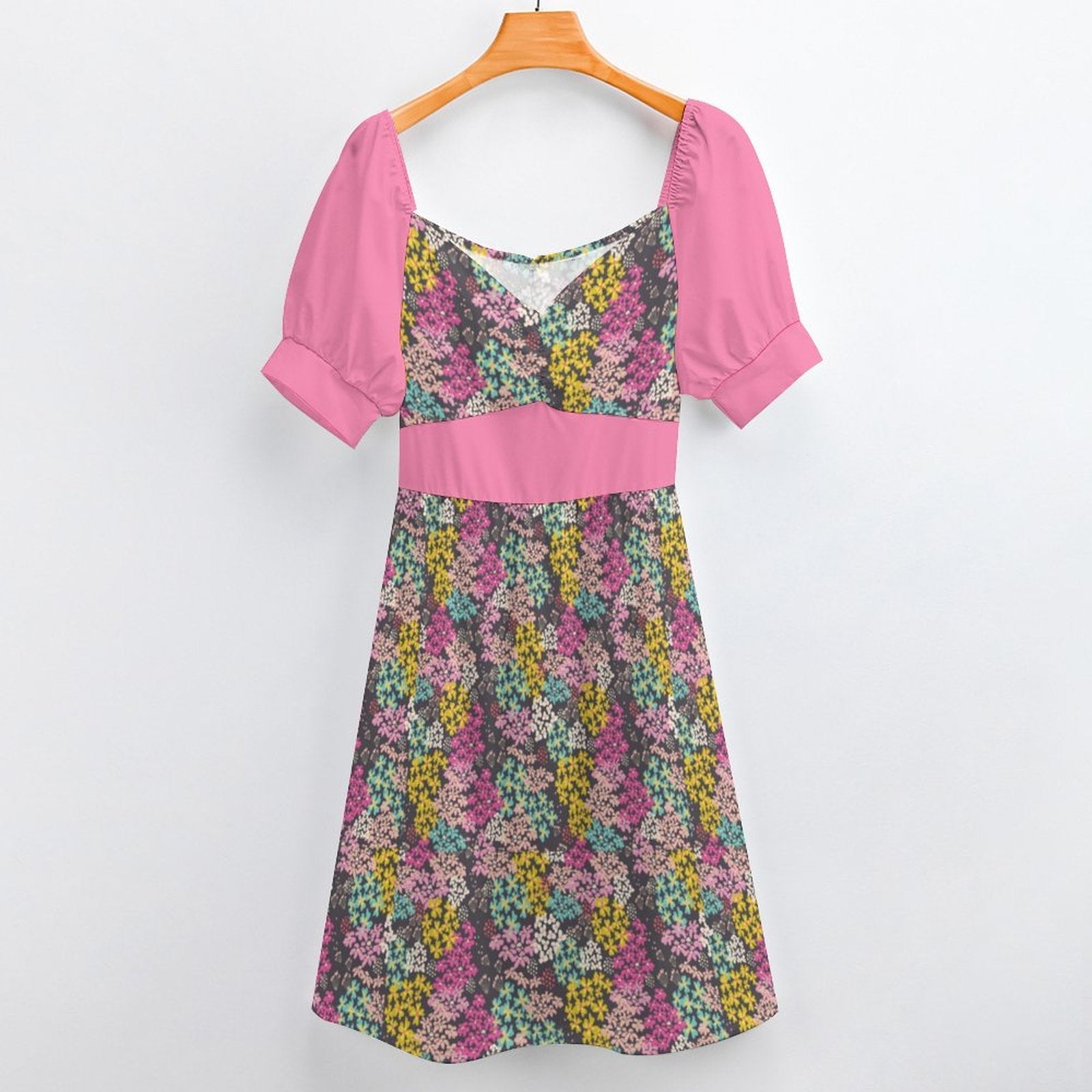 Summer Vibes Short Sleeve V Neck Lovely Dress