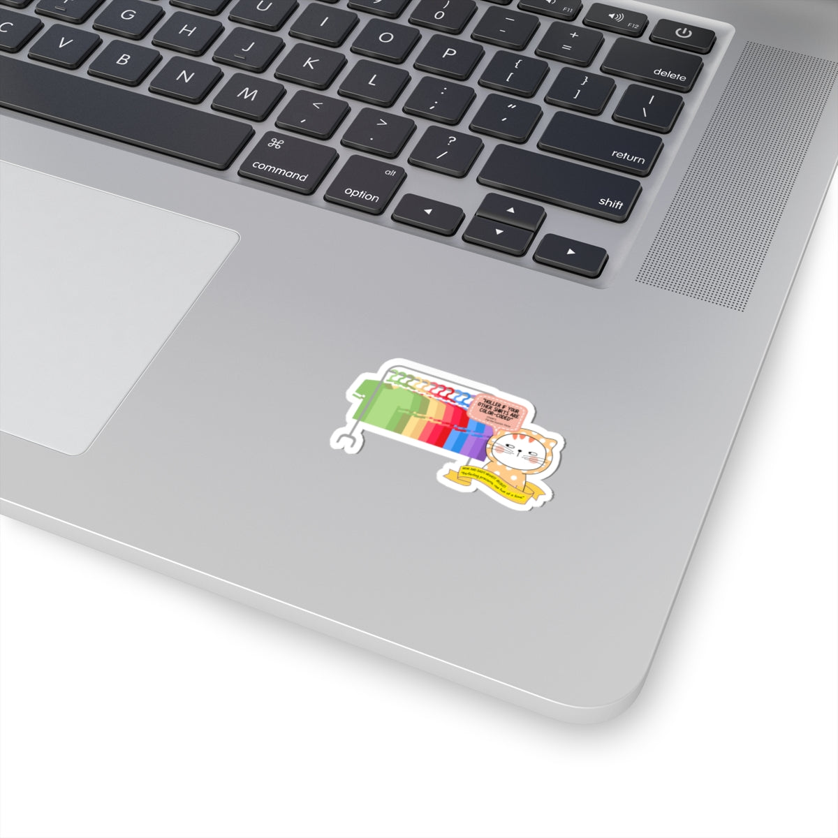 Perfectionist Pete Series - "Holler if your other shirts are color-coded. - Cheers, Perfectionist Pete" Kiss-Cut Sticker