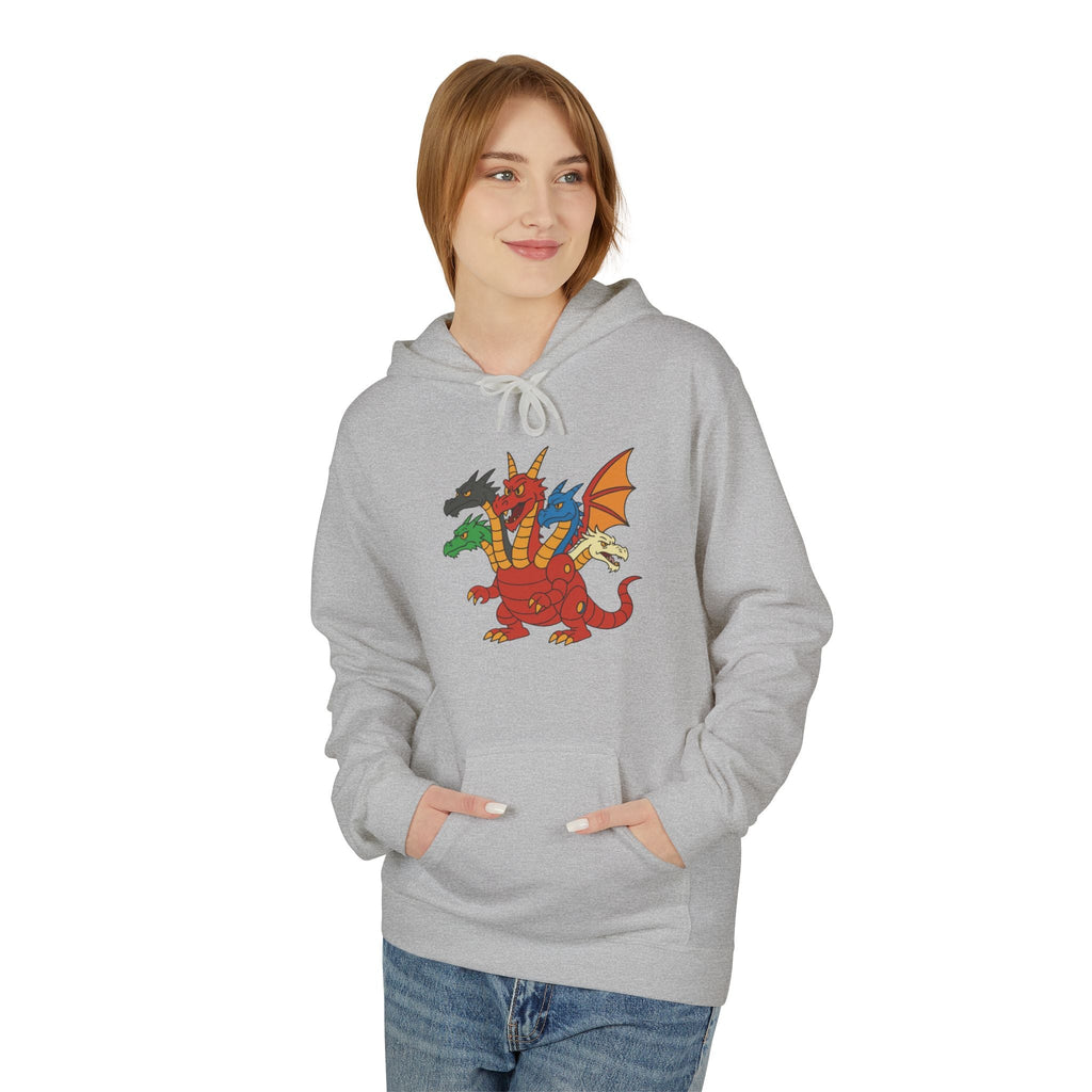 Welsh Dragon Crest Hoodie — Tri-Dragon Wales Emblem Sweatshirt