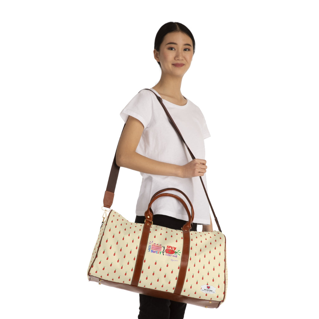 Bipolar Bonnie Series - "Where Sweet And Spicy Meet Every Hour" Waterproof Travel Bag