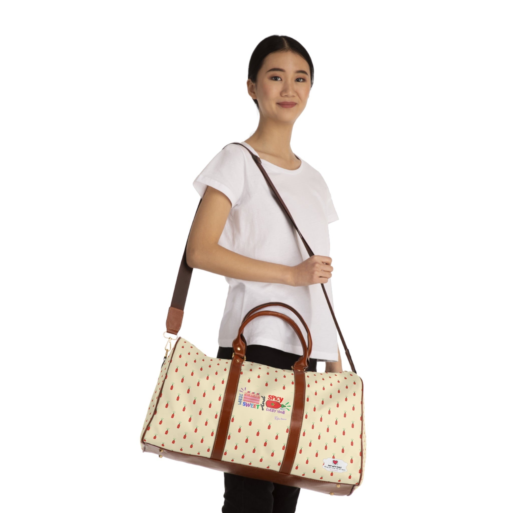 Bipolar Bonnie Series - "Where Sweet And Spicy Meet Every Hour" Waterproof Travel Bag
