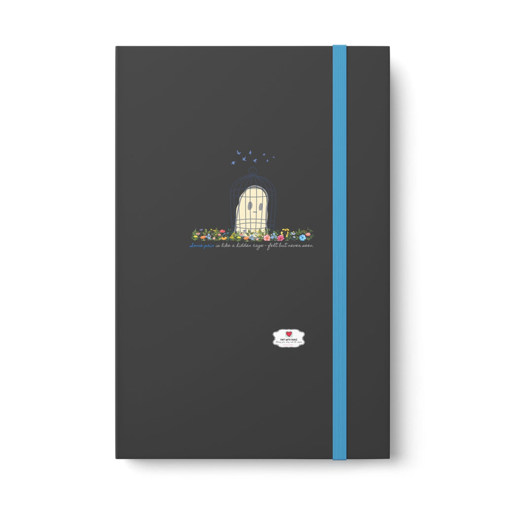 Invisible Ghost 'Unseen Pain' Ruled Color Notebook