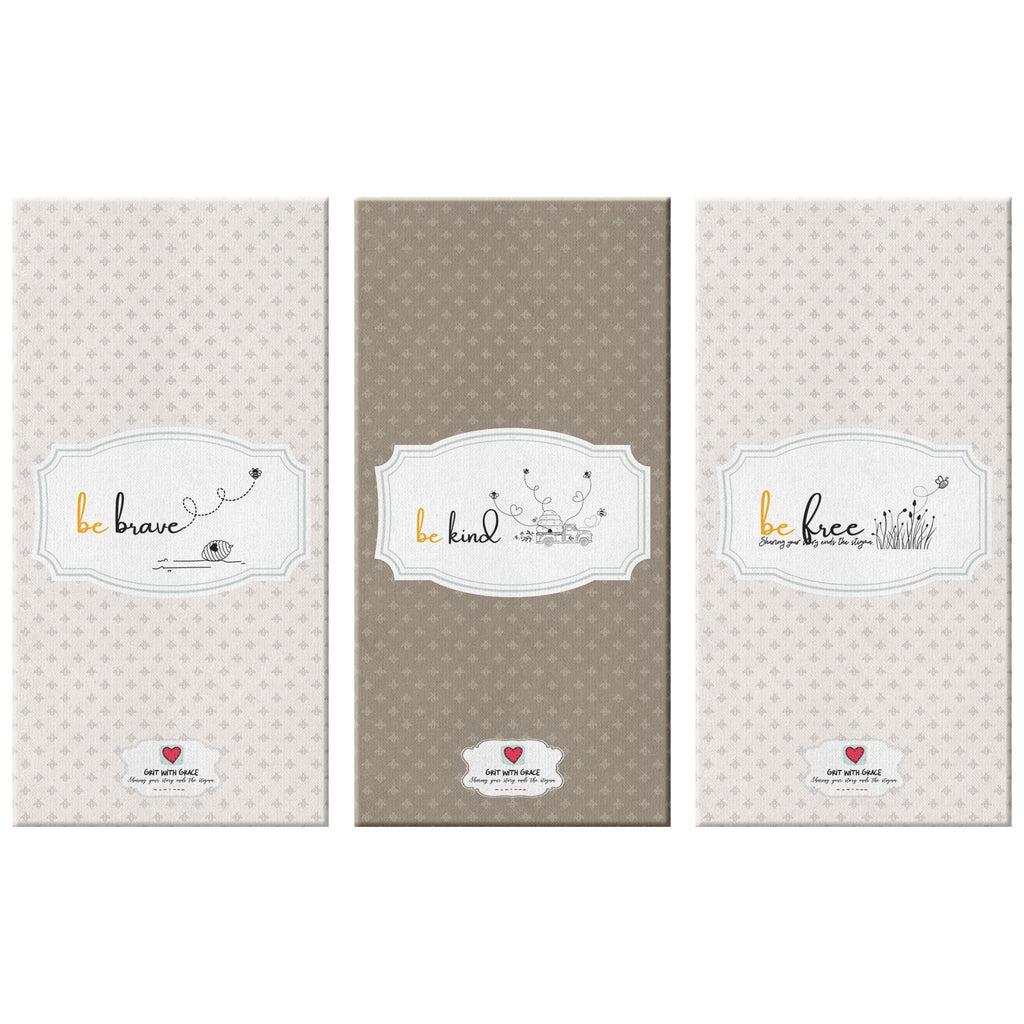Grit with Grace 3 Piece Canvas