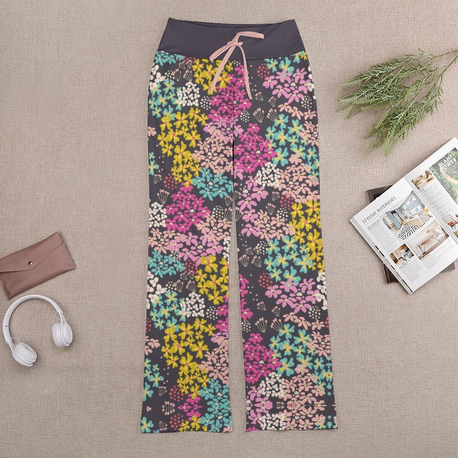 Personalized Drawstring Yoga PantsxP with Straight Baggy (All-Over Printing)