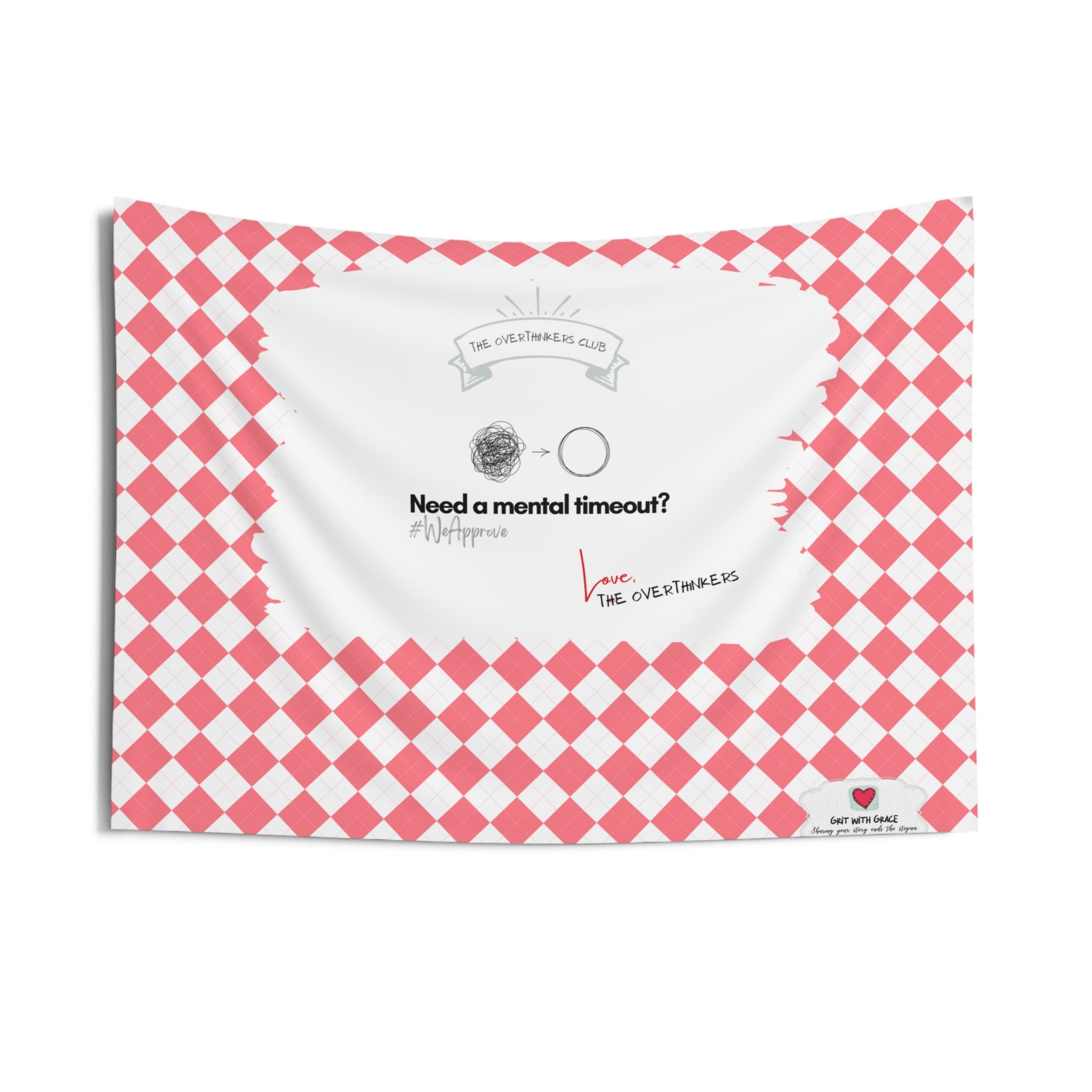 The Overthinkers Club Members Only Wall Tapestries