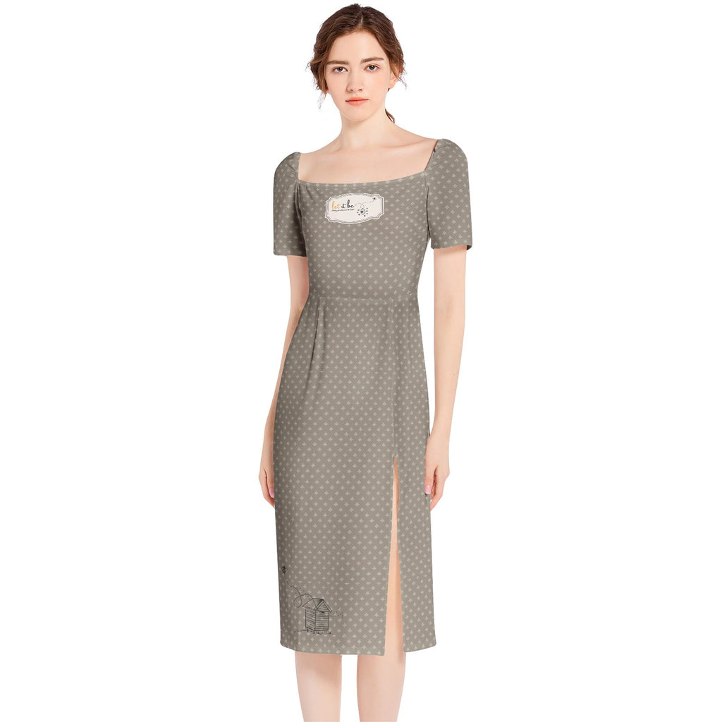 Bee Happy Collection: 'Embrace Positivity' Split Thigh Midi Dress