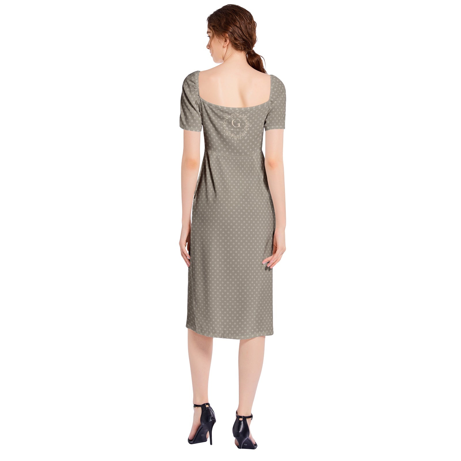 Bee Happy Collection: 'Embrace Positivity' Split Thigh Midi Dress