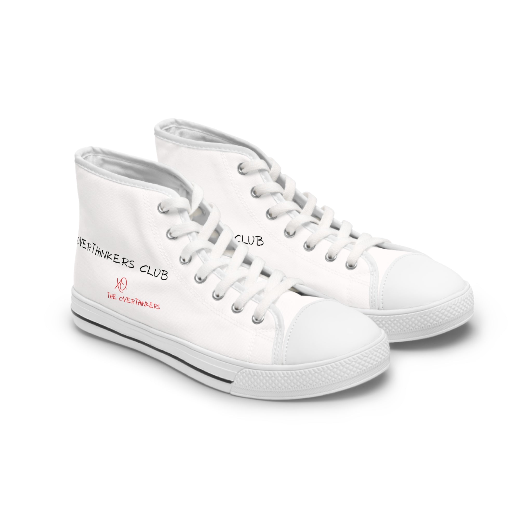 The Overthinkers Club Series - "The Overthinkers Club -xo The Overthinkers" Women's High Top Sneakers