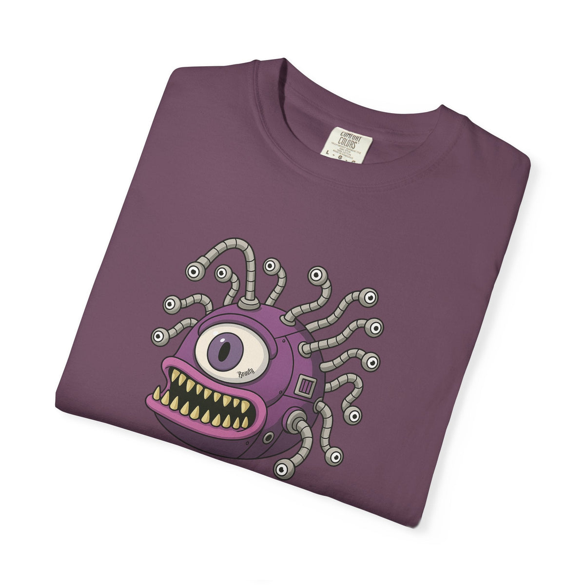 Retro Purple One-Eyed Creature Graphic Tee