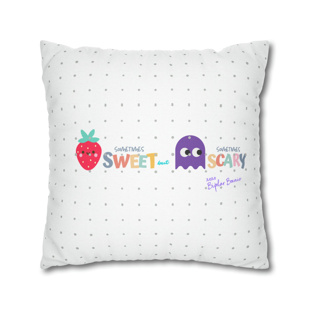Bipolar Bonnie Series - "Sweet But Scary" and ""Sunshine Little Hurricane" Spun Polyester Square Pillow Case