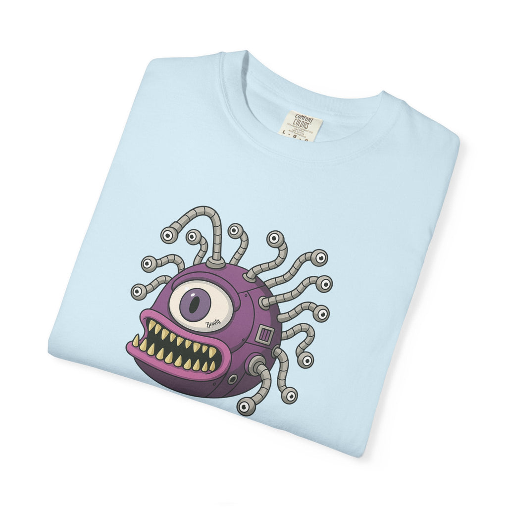 Retro Purple One-Eyed Creature Graphic Tee