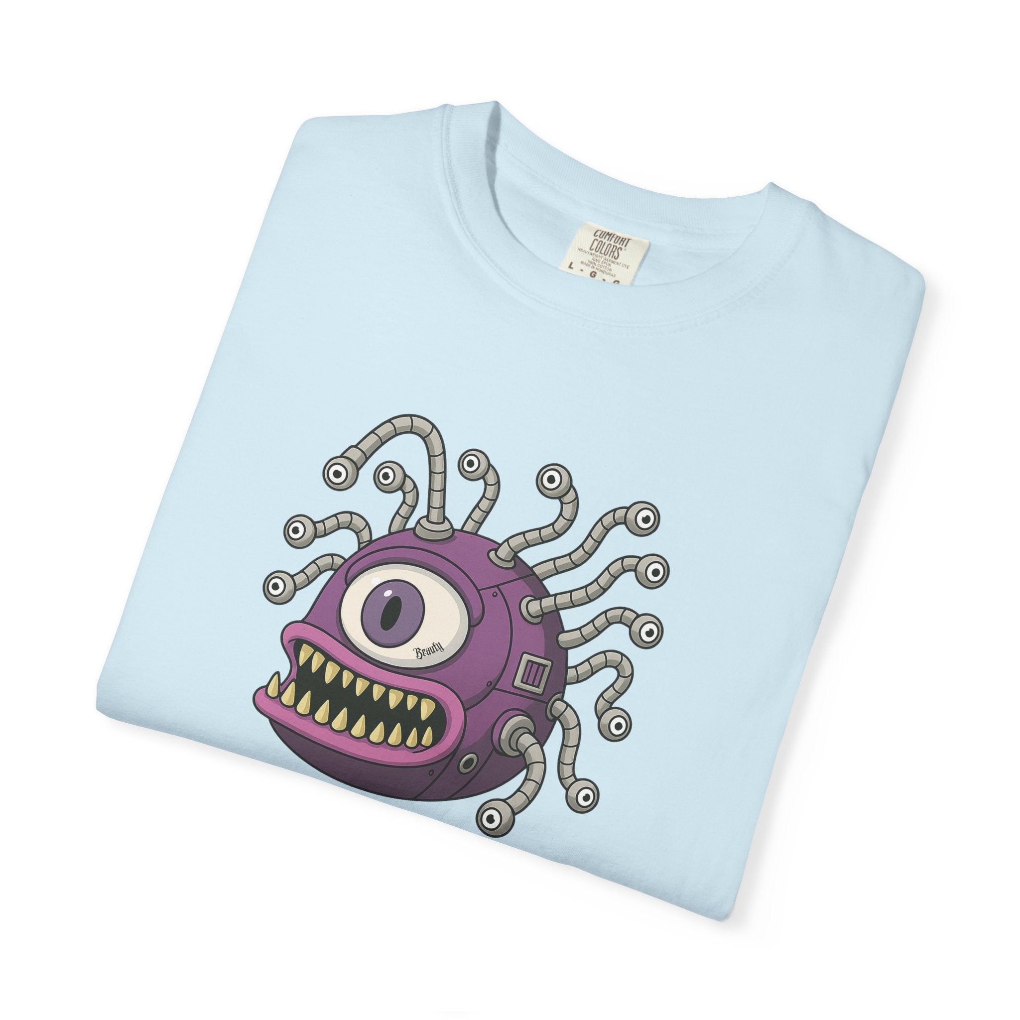 Retro Purple One-Eyed Creature Graphic Tee